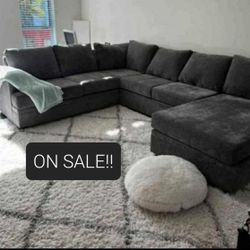 Gray Sectional Couch Sofa With Chaise 
