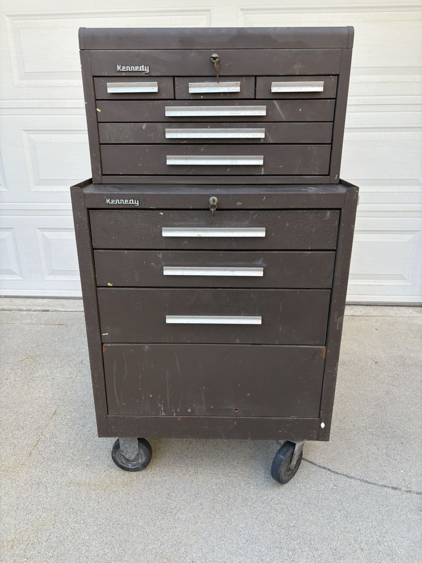 Vintage Kennedy Machinist Tool Cabinet & Chest With Keys 