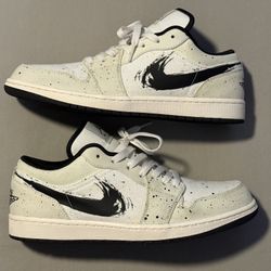 Nike Air Jordan 1 Low SE Brushstroke Sail Paint Splatter 2021 Rare VNDS