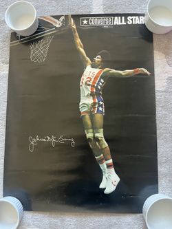 1970's Poster Julius Erving Converse All Stars - 18 x 24"