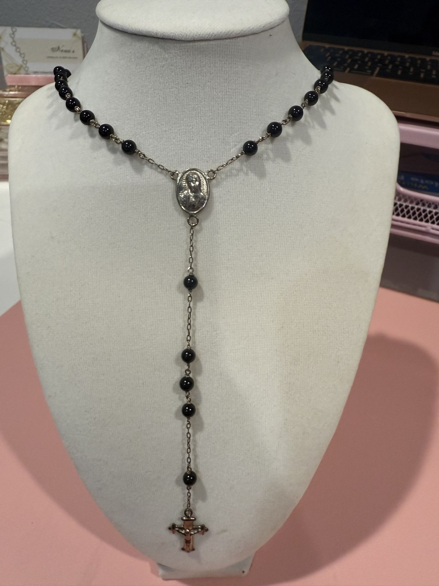 925 silver Rosary Necklace