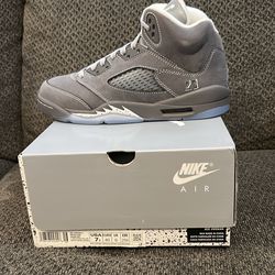 Size 7Y Jordan 5 Wolf Grey GS new