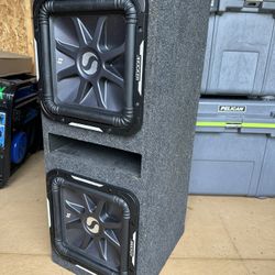 Kicker Solo-Baric L7S Subwoofers With Box. 