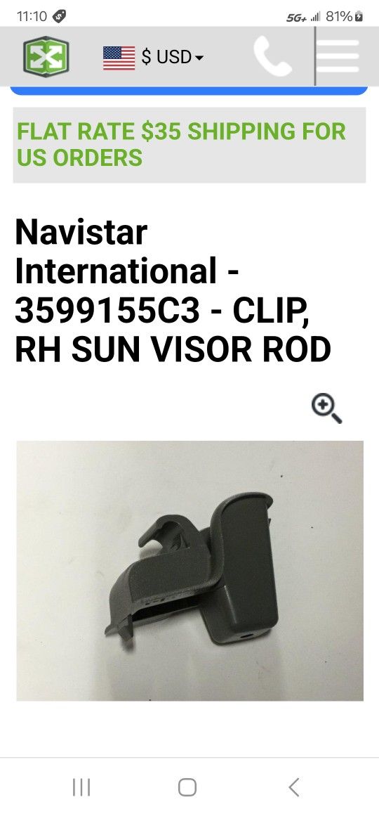 Sun Viser Rod Holder