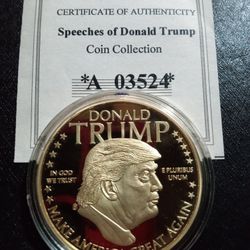 Speeches Of Donald Trump Gold Plated Coin