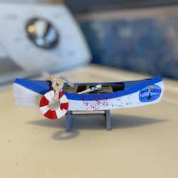 Jaws Themed Hand Painted Tiny Boat