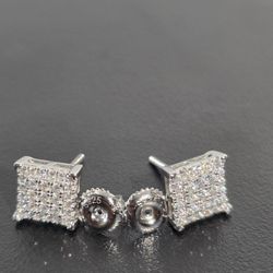 VVS1 Diamond Moissanite Earrings - 925 Sterling Silver D Color Screwback Earrings | Great FATHERS DAY Gift!!!