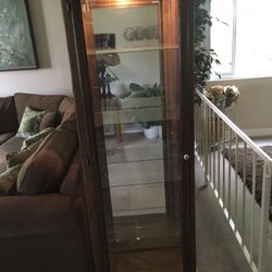 OAK CURIO CABINET