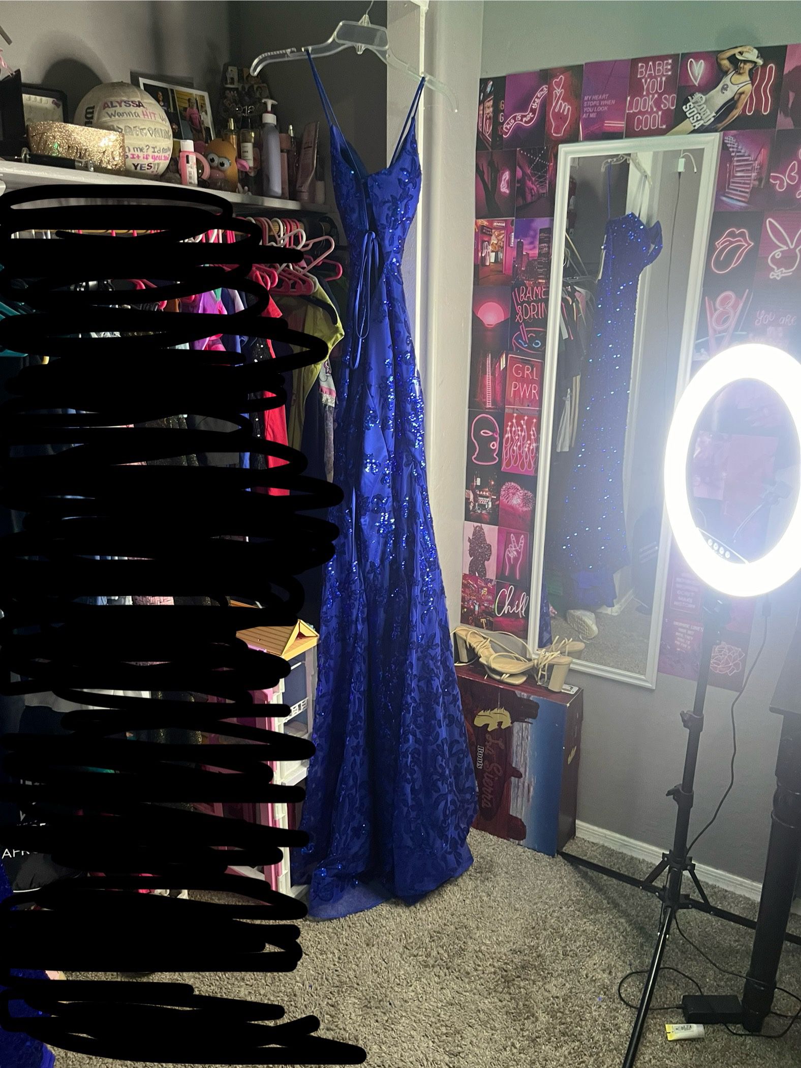 royal blue prom dress  size 6