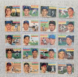 1956 Topps Baseball Card Lot of 20 Total DIFFERENT MID GRADE Gray Back White Back