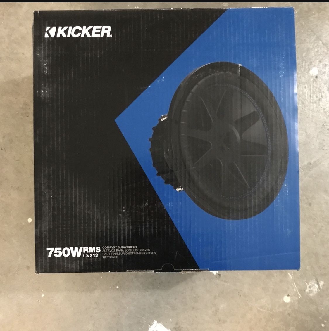Kicker CVX 12 Inch Subwoofer 750 Watts RMS Model 44CVX124