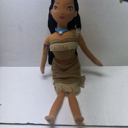 15" Pocahontas Plush Rag Doll From Disney Hoop Retail Stores