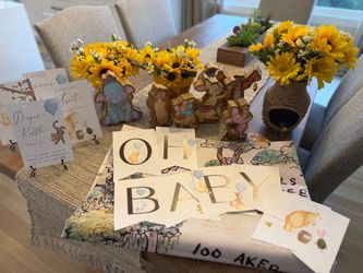 Winnie the Pooh shower nursery decor party