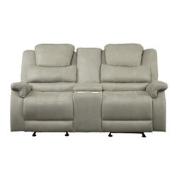 Double Glider Reclining Love Seat with Center Console
