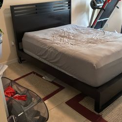 Bed And Bed Frame For Sale With End Table