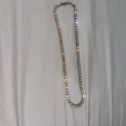 18k Gold Platted Chain With moissanite
