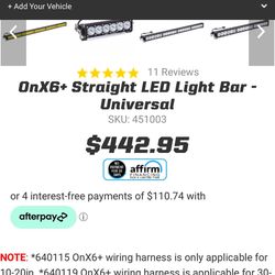 10” Onyx Baja Designs Light Bar