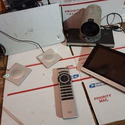 cisco  video conference  camera speakers  remote. power or on