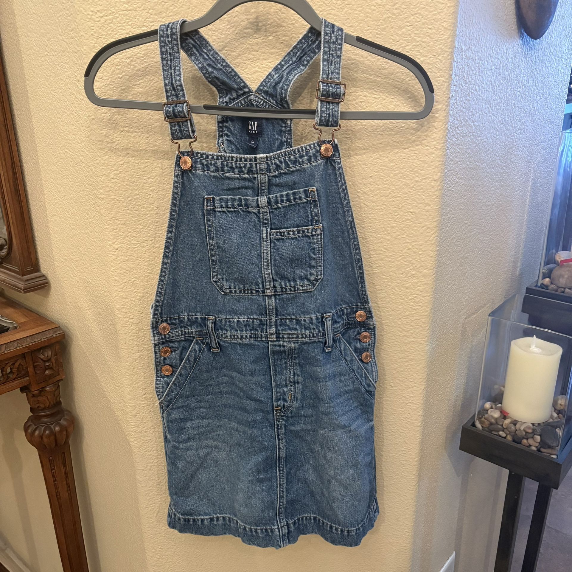 GAPKIDS Girls Kids Denim Overall Dress Size L(10)