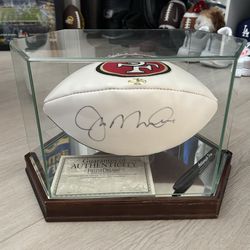 Joe Montana signed 49ers custom football