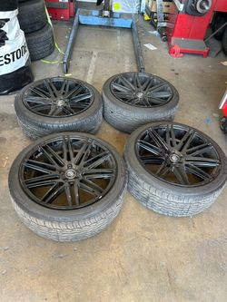 22” wheels and tires
