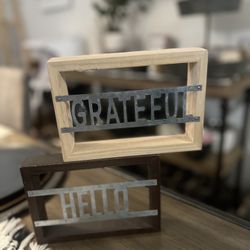 Set of Two Wood Portrait 