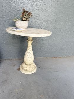 marble patio side table 