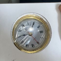  4.5" solid brass porthole clock Quartz clock