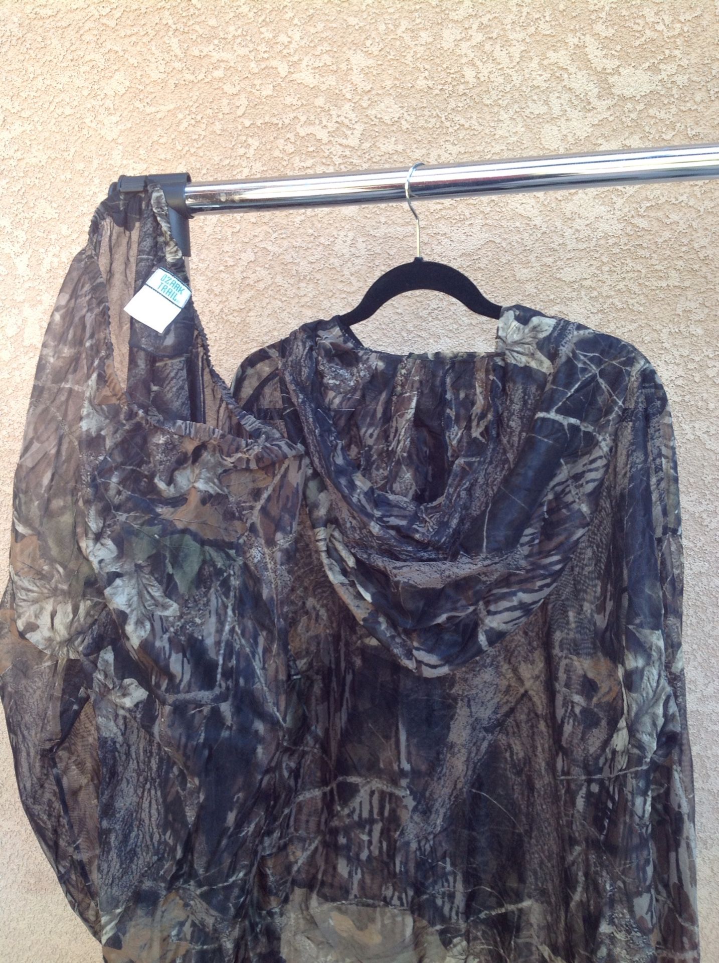 Camo sheer jacket & pants