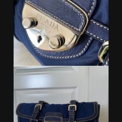 **Authentic ** Prada Purse Tote RARE FIND BLUE