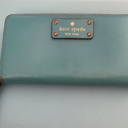 Kate Spade Large Zippered Continental Wallet Turquoise