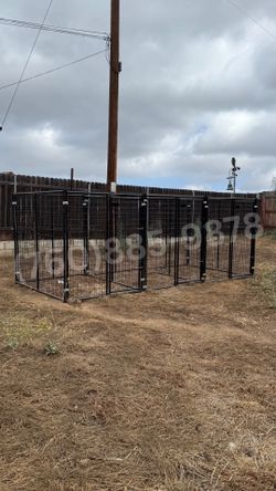 Extra Large Heavy Duty Dog Kennel Cage With 3 Stalls 15x7x6 New!