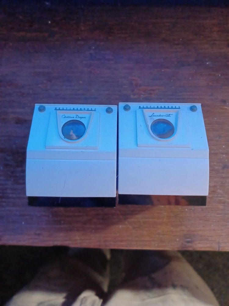 Vintage Westinghouse Washer Dryer Salt And Pepper Shakers