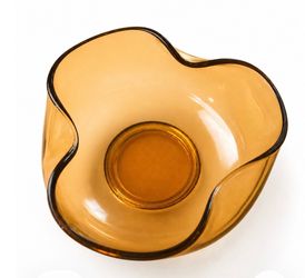 Amber Wavy Glass dish