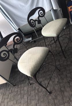 2 metal chairs