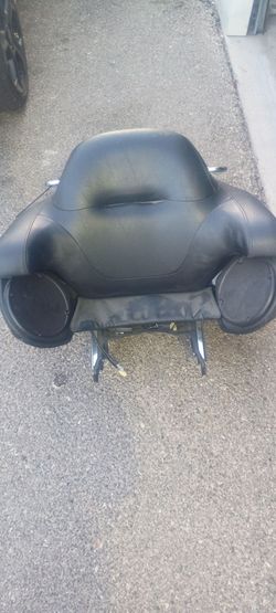 Harley-Davidson touring package comes with back tail light back speakers black in color