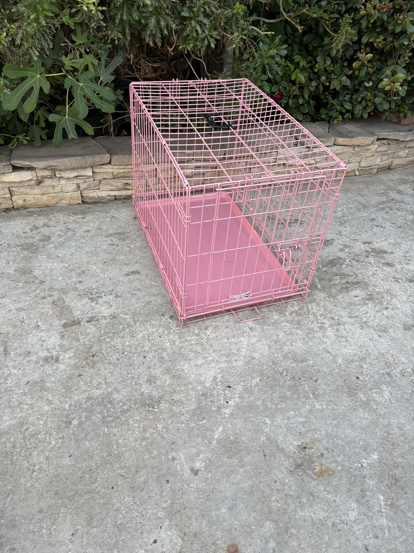 Pink Single Door Metall Wire Dog Crate