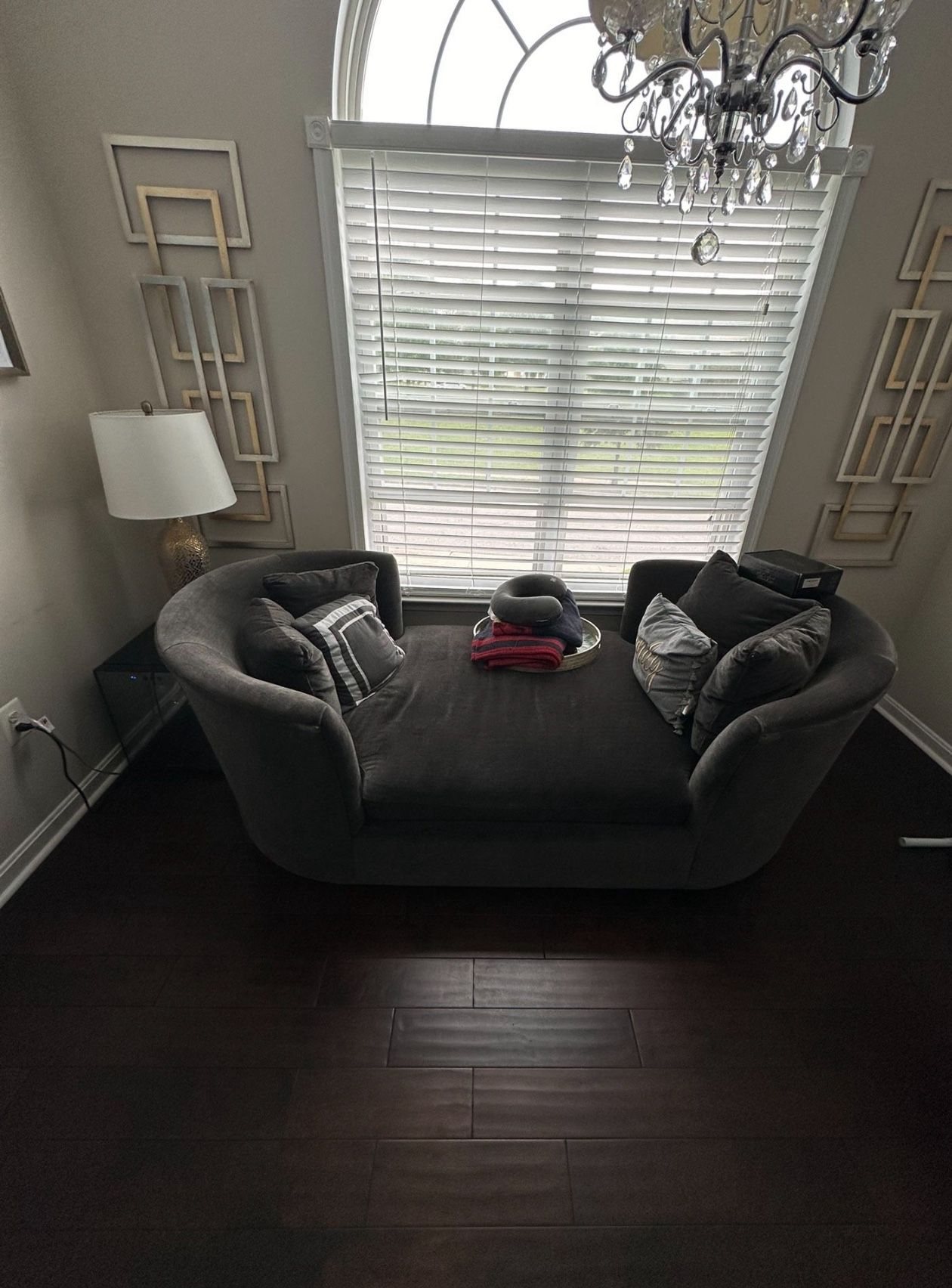 Small Sofa With Wall Art 