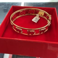 14k Elephants Bangle Bracelet 