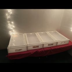 4 under bed storage boxes 