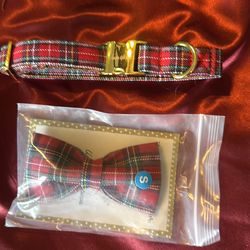 Unique style paws Christmas Dog Collar Bow tie Collar Adjustable Collars for Dogs Small