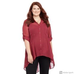 Plus Size 2X ( 18 / 20) Maternity Tunic Shirt