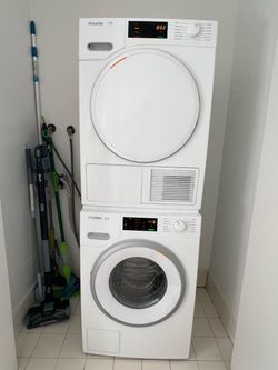 Miele W1 Washer + T1 Ventless Dryer – Stacked Set
