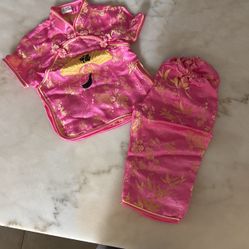 Pink Chinese New Years Toddler Outfit 2yo
