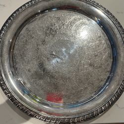 Silver round tray