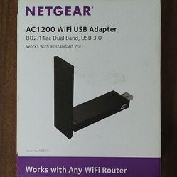 Netgear AC1200 WiFi USB Adapter 802.11ac Dual Band, USB 3