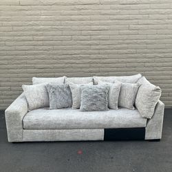 New Gray Textured Sofa Couch 