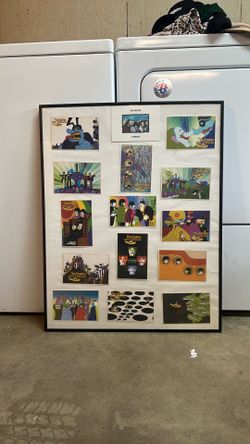 Picture frame with beetles collage