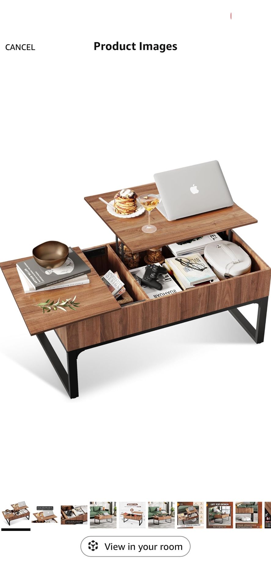 Lift Top Coffee Table with Storage, 40.9"