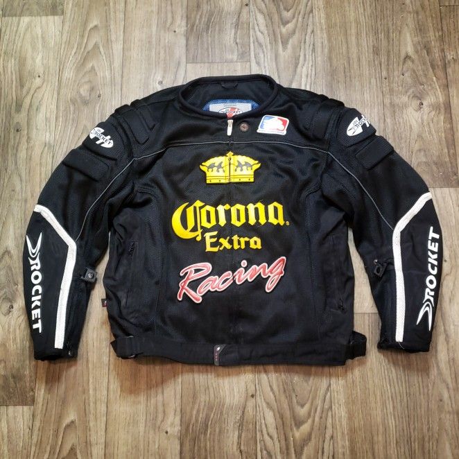 Joe Rocket Corona Extra Racing Motorcycle Jacket Men's 2XL Black AMA Superbike